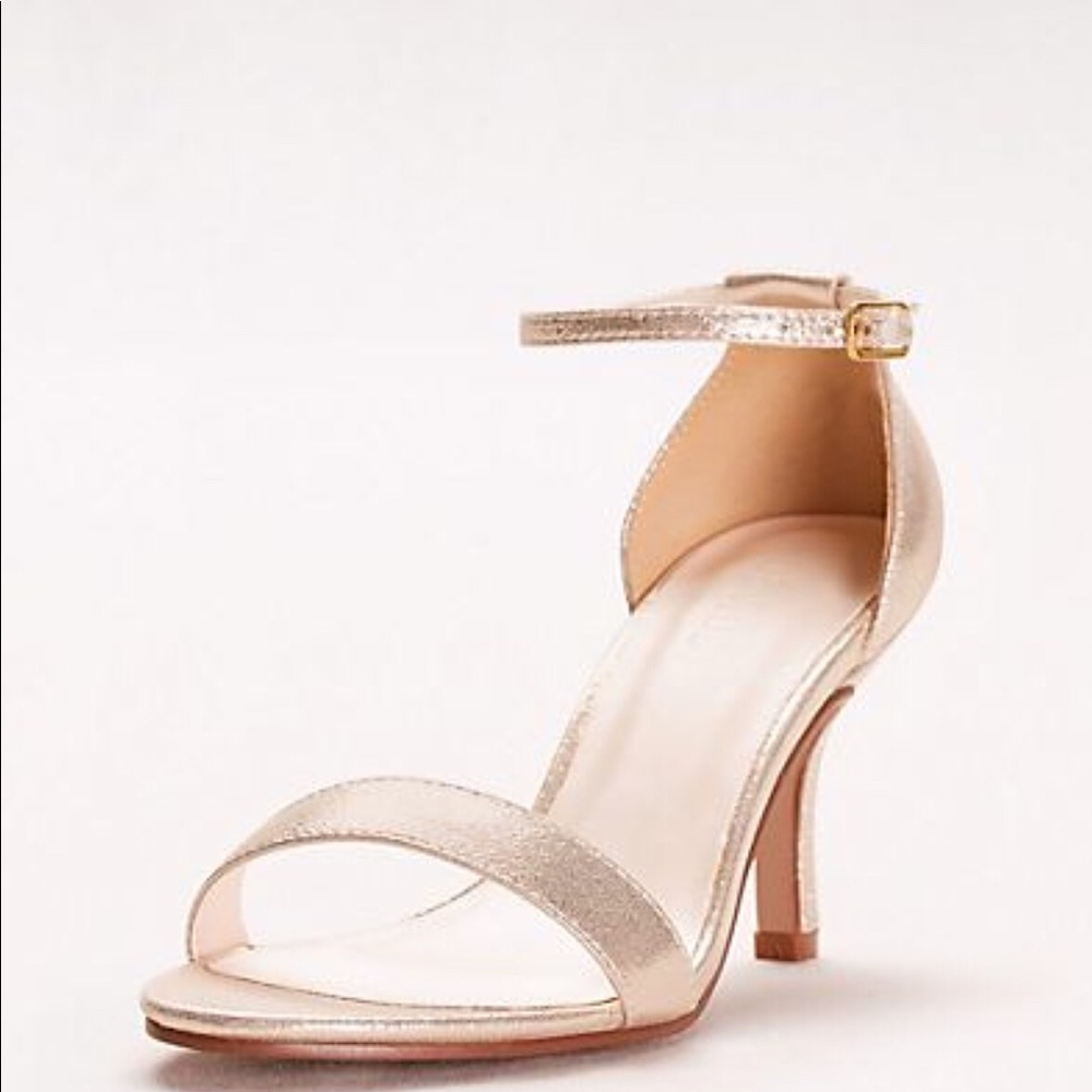 BRAND NEW David’s Bridal Gold Heel